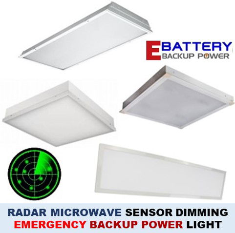 Saba Japan T5 DC IP40 Radar Microwave Sensor Auto Reset Dimming Montana Prismatic Emergency Light (External Driver)