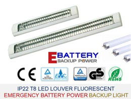 Saba T8 IP22 LED Half Power Emergency Power Backup Grill Louver Fluorescent Light Batten (Internal Driver) - Copy