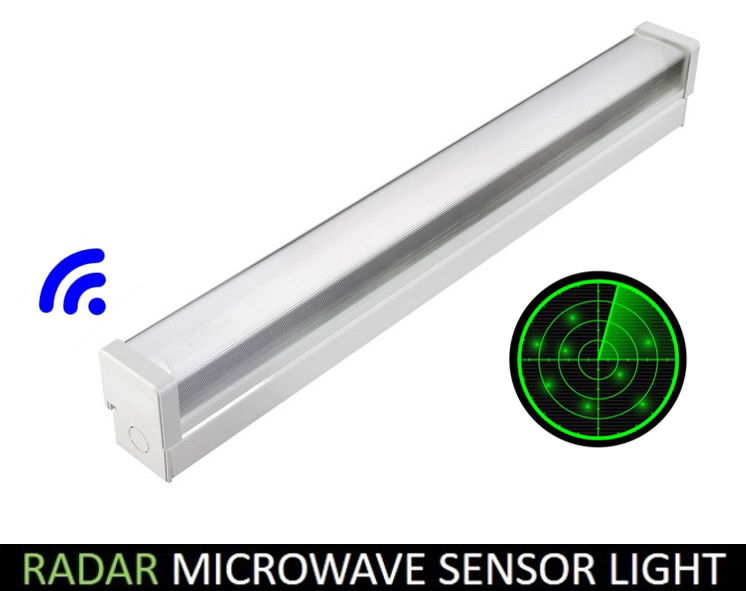 Saba Japan T8 IP44 Prismatic Diffuser Radar Microwave Sensor Auto Reset Dimming Light Fitting (Internal Driver)