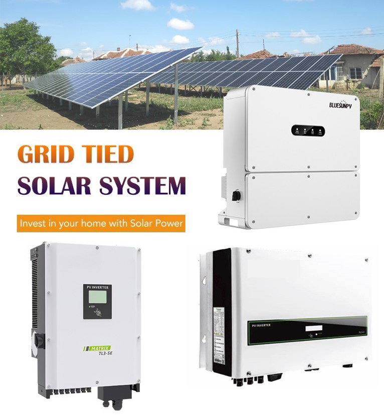 40KW to 110KW Grid Tied Solar Power System