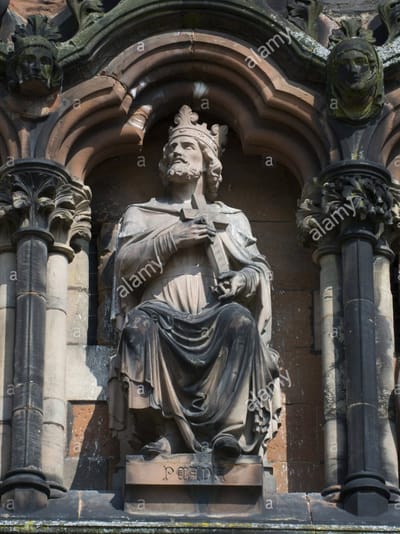 La bataille de Maserfield (642) : La chute d'Oswald de Northumbrie.