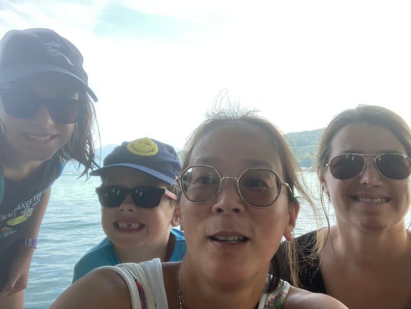 2021 Juillet - Eric et Nam reçoivent Sarah, Léa et Théo en Savoie