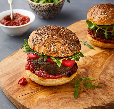Aubergine burgers