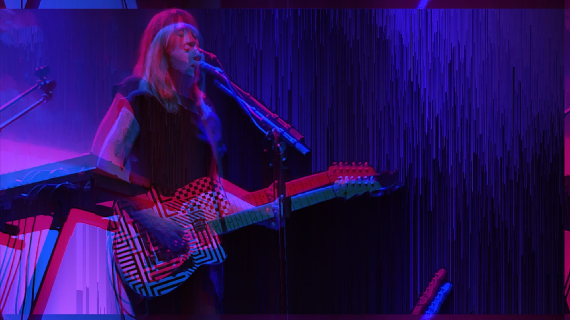 Jenn Wasner of Wye Oak on guitar