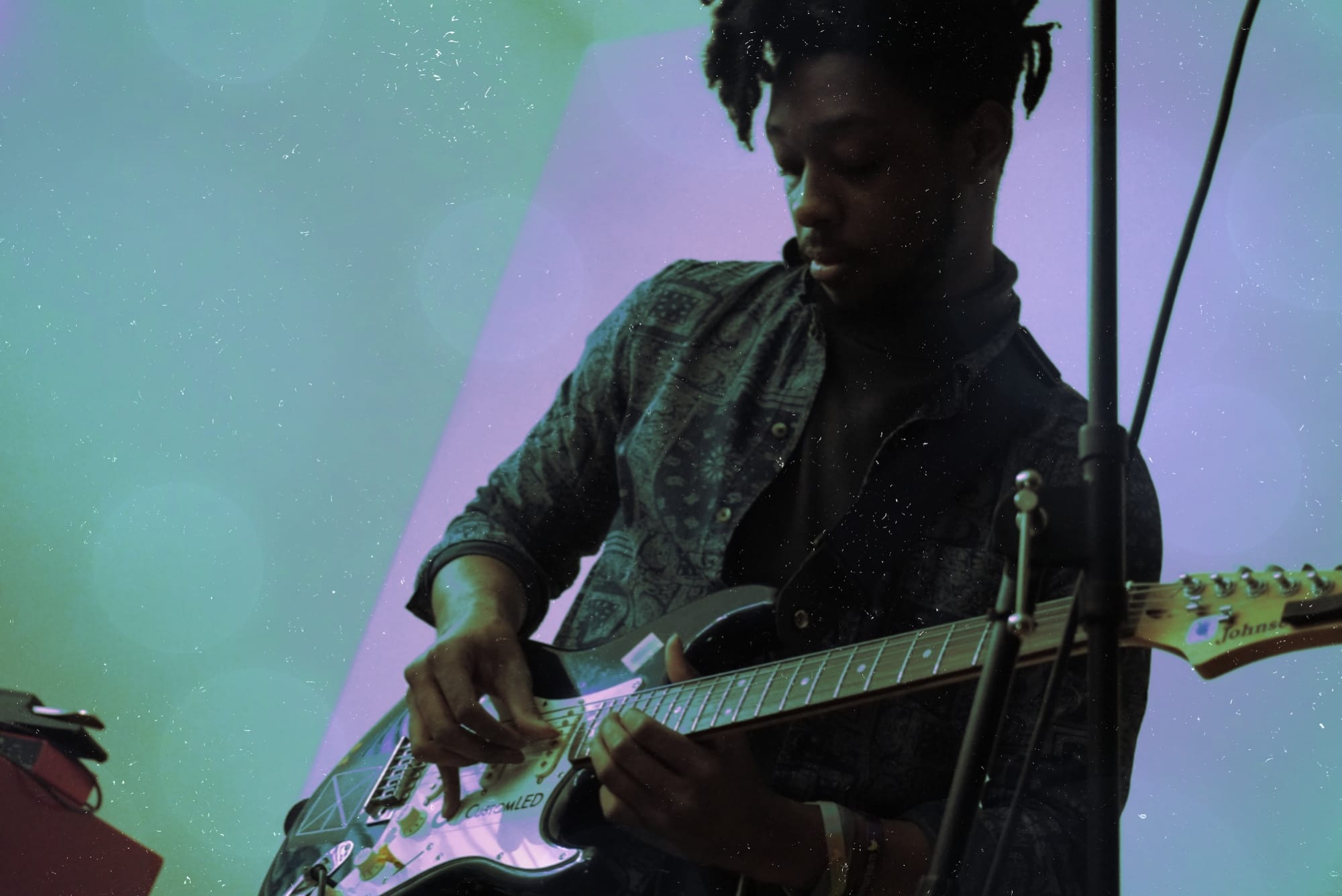 Justin White of Dcolonization performing on New Year's Eve 2019