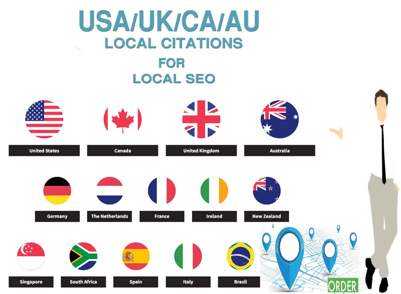 I will do manual 300 local citations australia, UK, canada, USA, india, spain