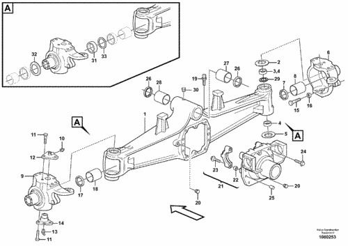 Case 580SM Plus_Front Axle & Swivel