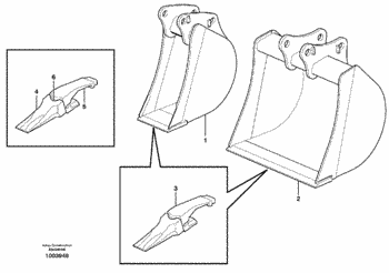 Volvo_Rear Bucket_Straight with teeth : BL61 / BL71