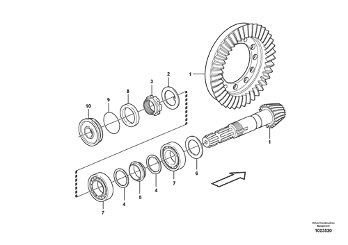 Crown Wheel & Pinion-Front : 066069 (11716728)(Z16/32)