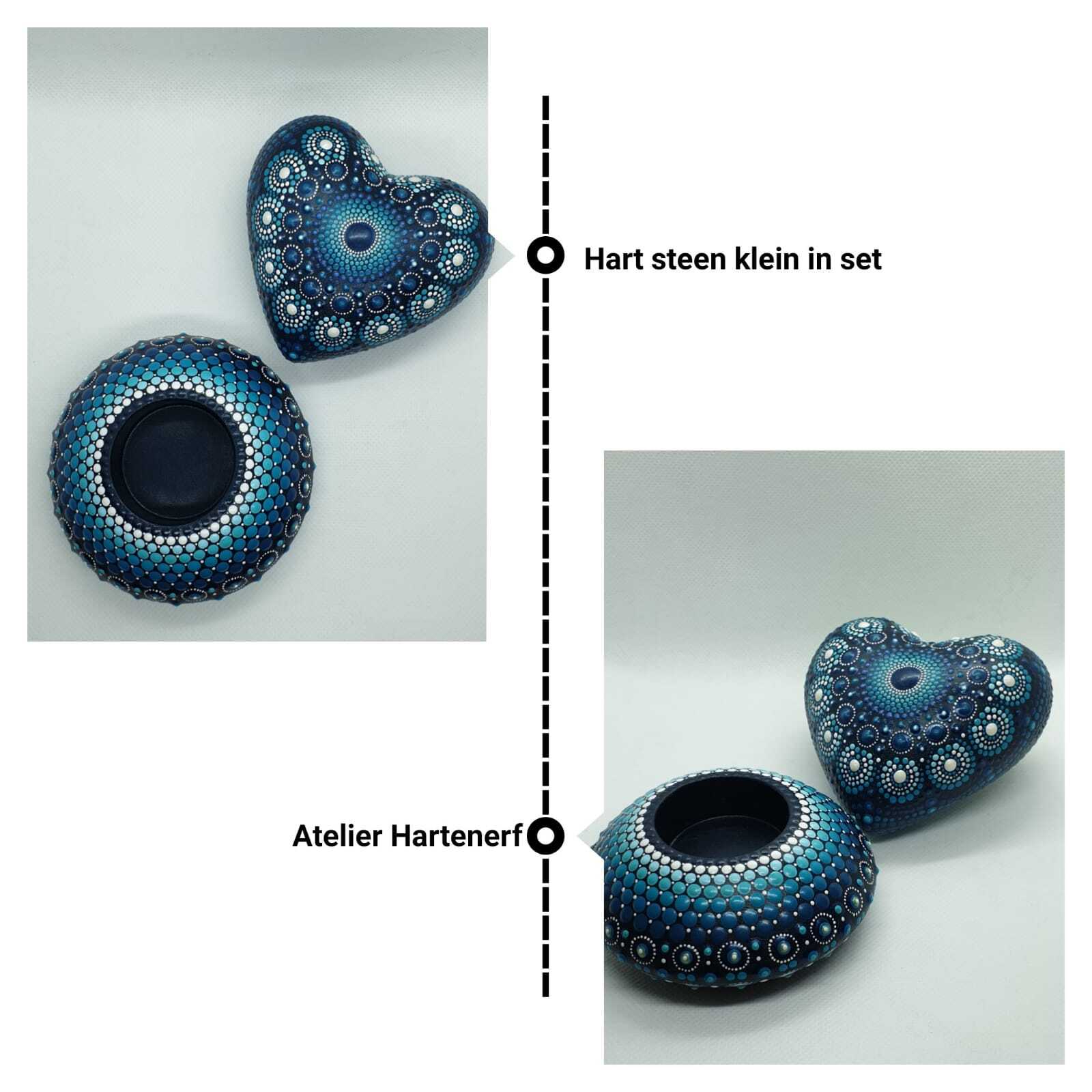 Heart small in set with tea light large € 55,00