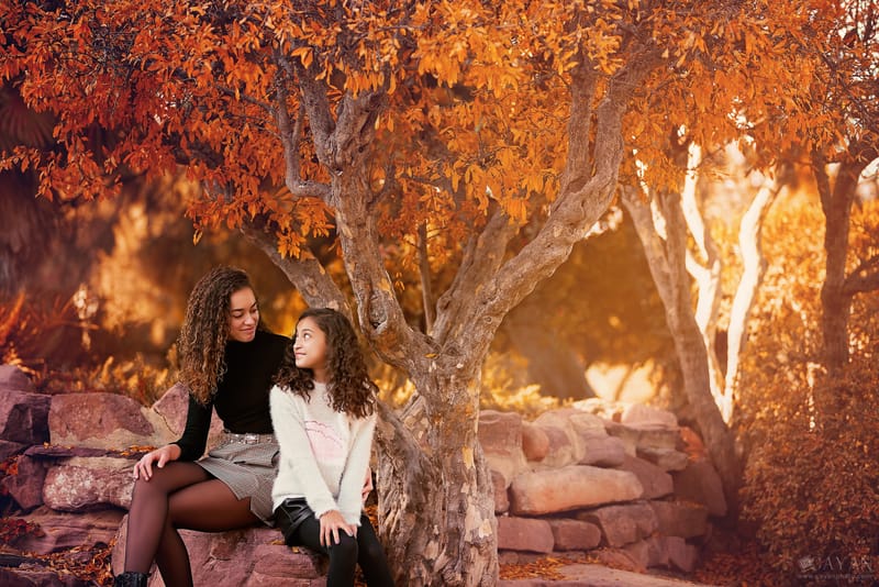 Con las hermanas Carla y Caroline