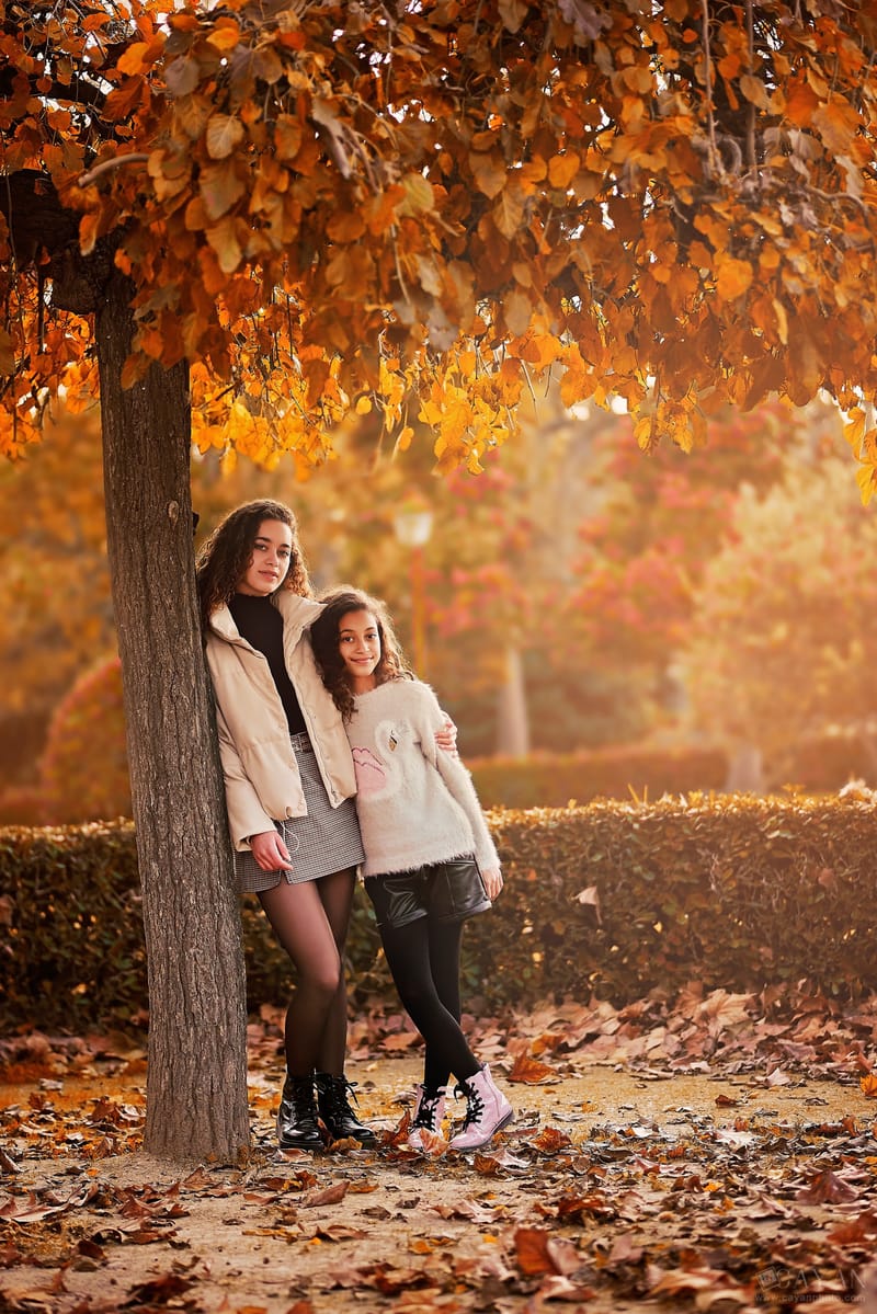 Con las hermanas Carla y Caroline