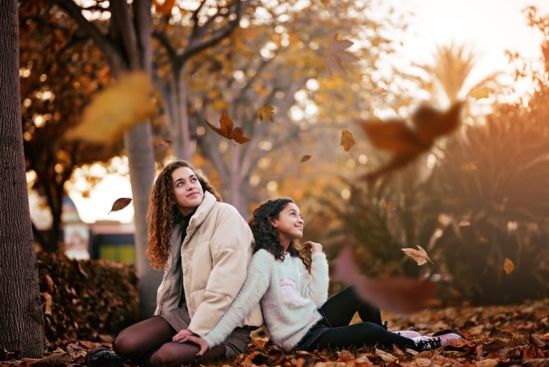 Con las hermanas Carla y Caroline