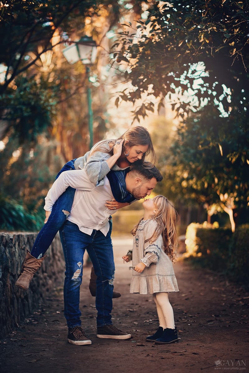 Con la familia Priscila, Gabriel y Manu.