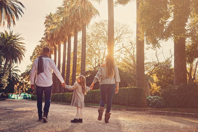 Con la familia Priscila, Gabriel y Manu.