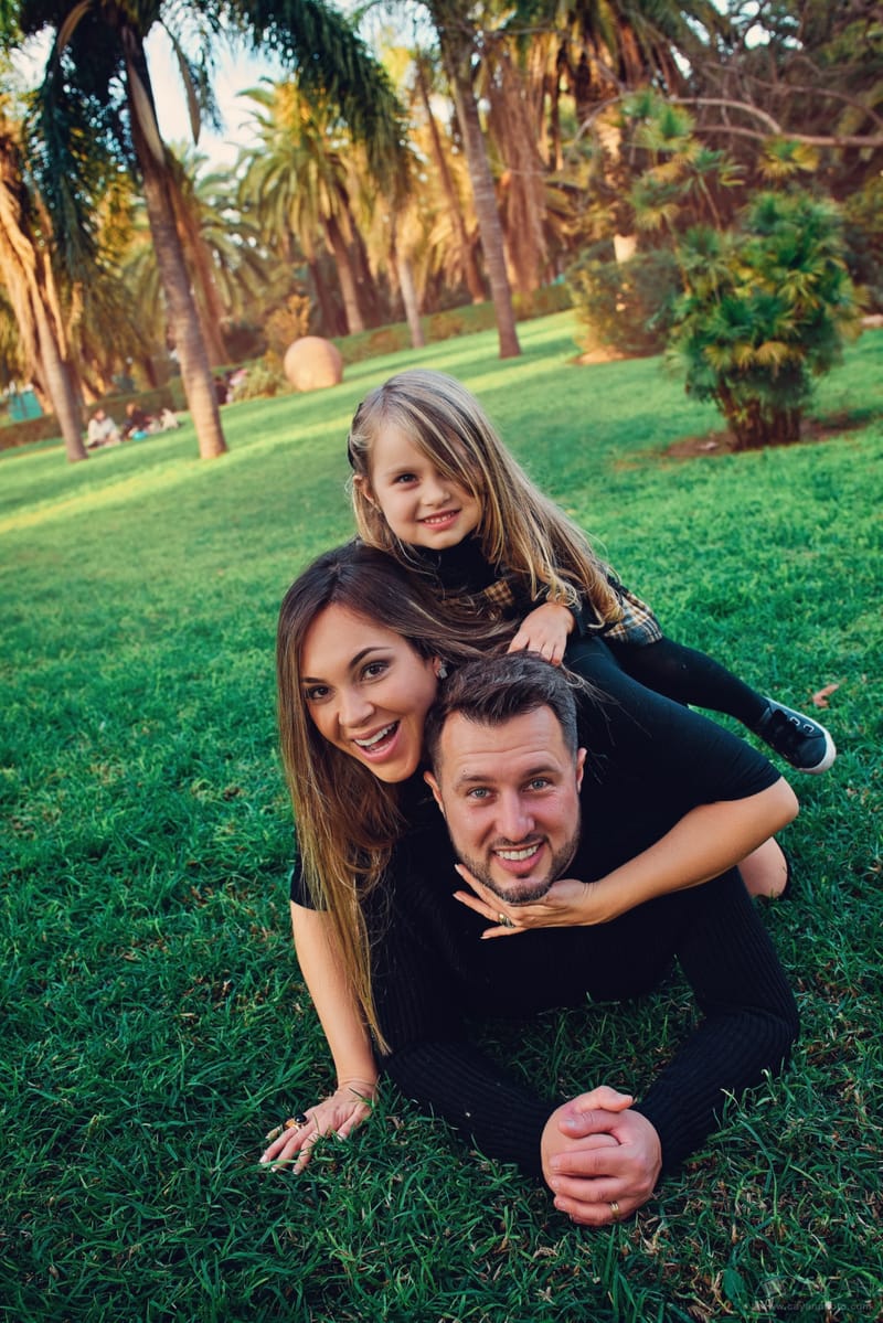 Con la familia Priscila, Gabriel y Manu.