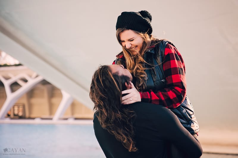 Con la pareja Luana y Jonathan.