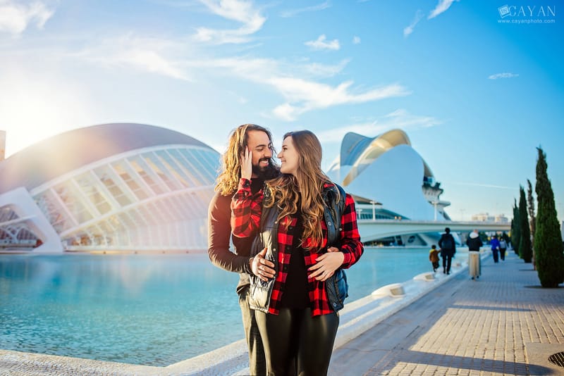 Con la pareja Luana y Jonathan.