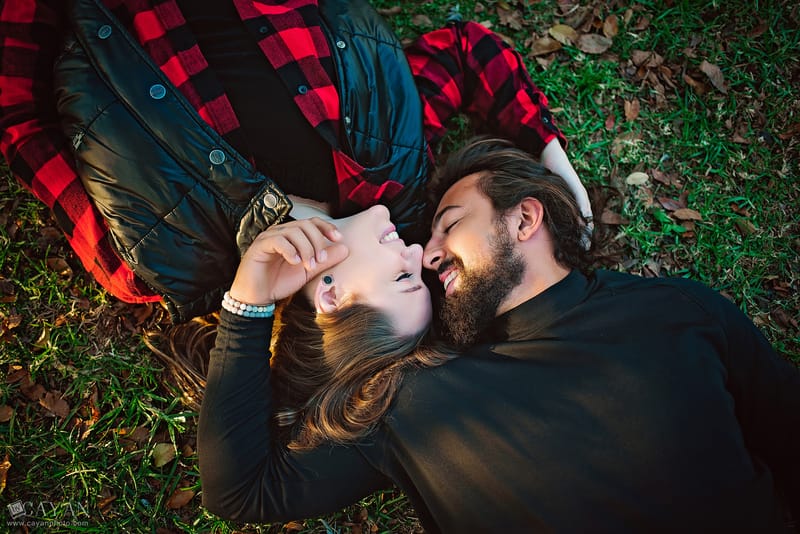 Con la pareja Luana y Jonathan.