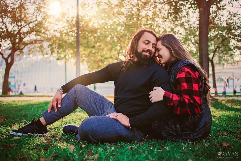 Con la pareja Luana y Jonathan.