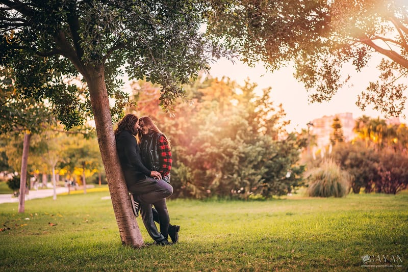 Con la pareja Luana y Jonathan.