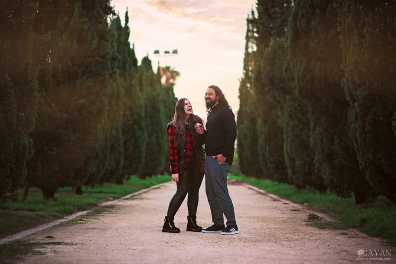 Con la pareja Luana y Jonathan.