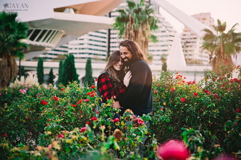 Con la pareja Luana y Jonathan.