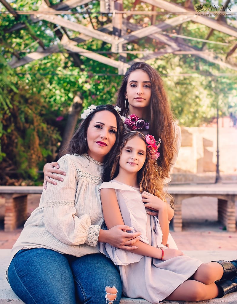 Con las chicas Miriam, Sarah y Miriam.