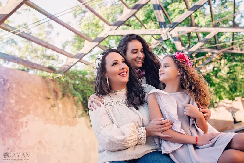 Con las chicas Miriam, Sarah y Miriam.