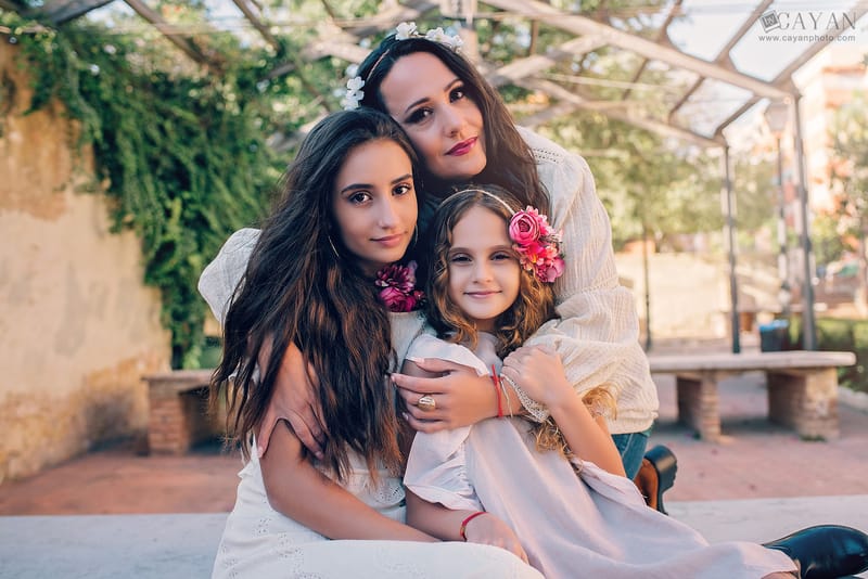 Con las chicas Miriam, Sarah y Miriam.