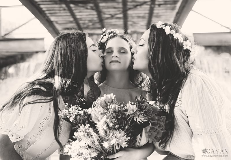 Con las chicas Miriam, Sarah y Miriam.