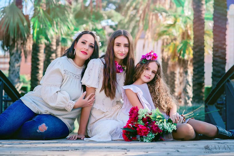 Con las chicas Miriam, Sarah y Miriam.