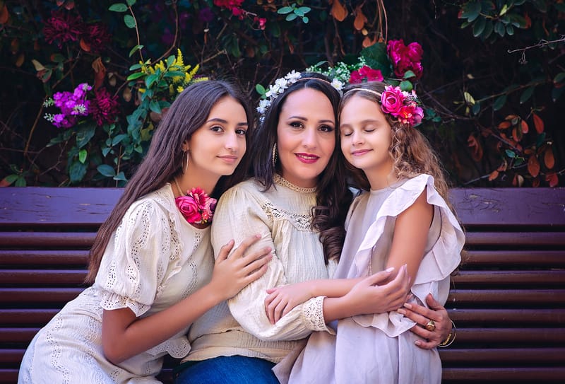 Con las chicas Miriam, Sarah y Miriam.