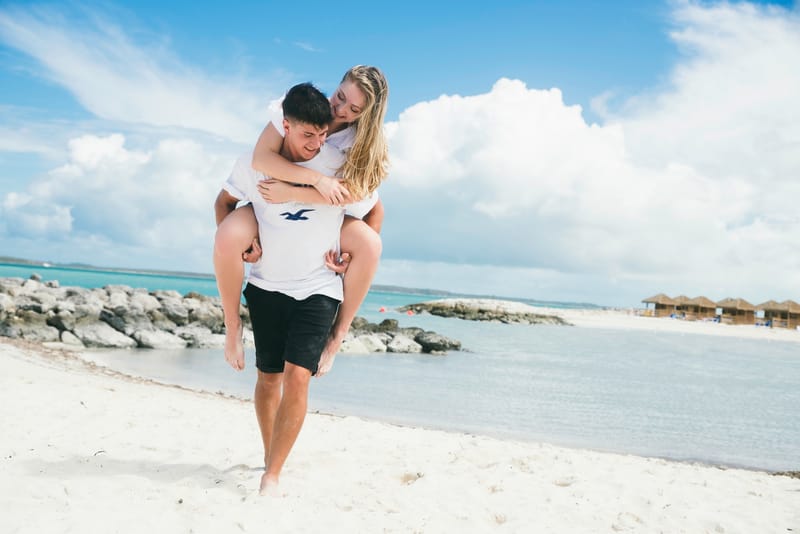 Sesión de fotos en playas en Caribe