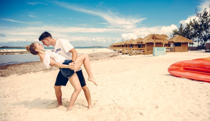 Sesión de fotos en playas en Caribe