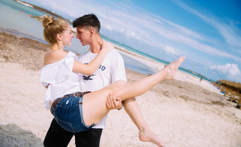 Sesión de fotos en playas en Caribe