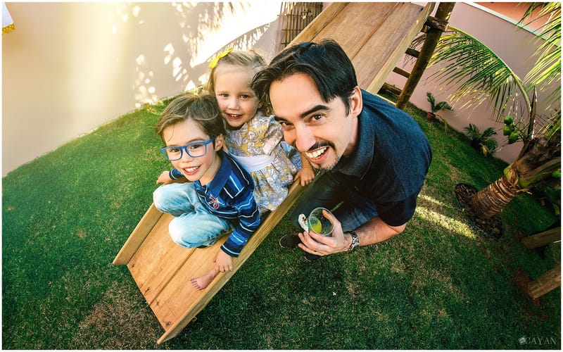 Con Yasmin e su familia