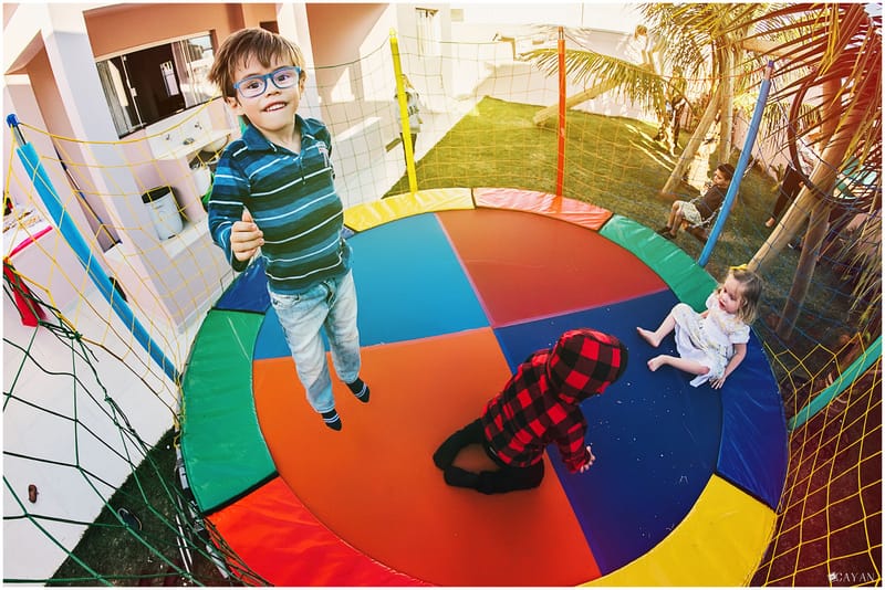 Con Yasmin e su familia