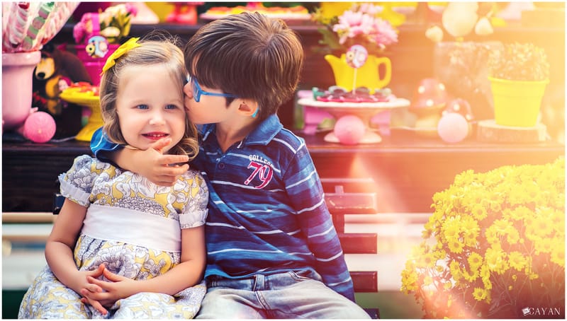 Con Yasmin e su familia