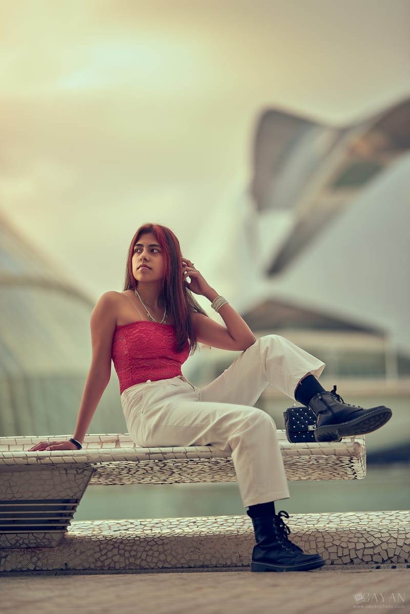 Con la modelo Valentina - Instagram: @valeencg