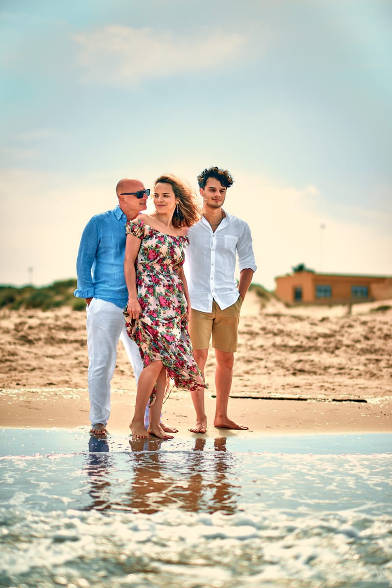 Con Lusinete Barreto y Familia