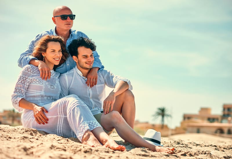 Con Lusinete Barreto y Familia