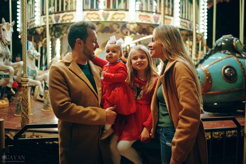 Con la familia Priscila, Gabriel, Manu y Chloe.