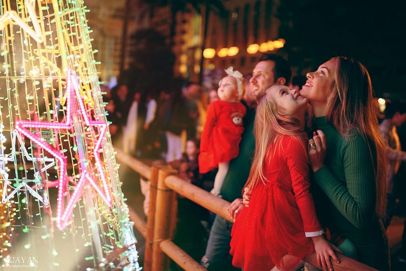 Con la familia Priscila, Gabriel, Manu y Chloe.