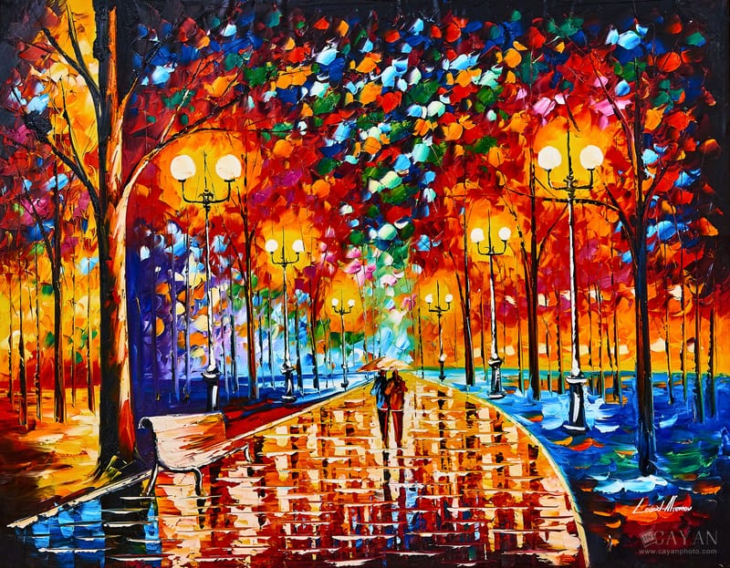 Material de inauguración y publicidad de la Galería de Arte Leonid Afremov