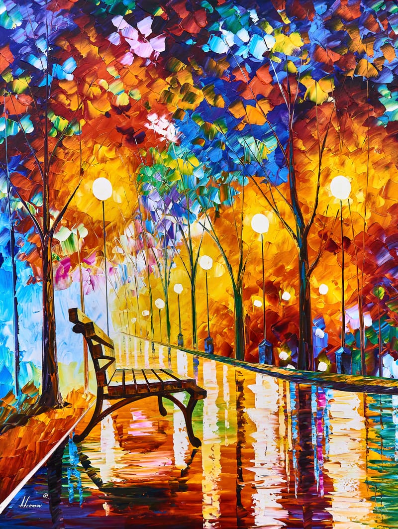 Material de inauguración y publicidad de la Galería de Arte Leonid Afremov