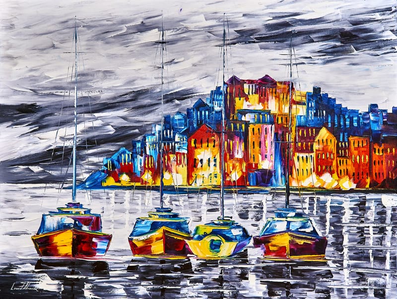 Material de inauguración y publicidad de la Galería de Arte Leonid Afremov