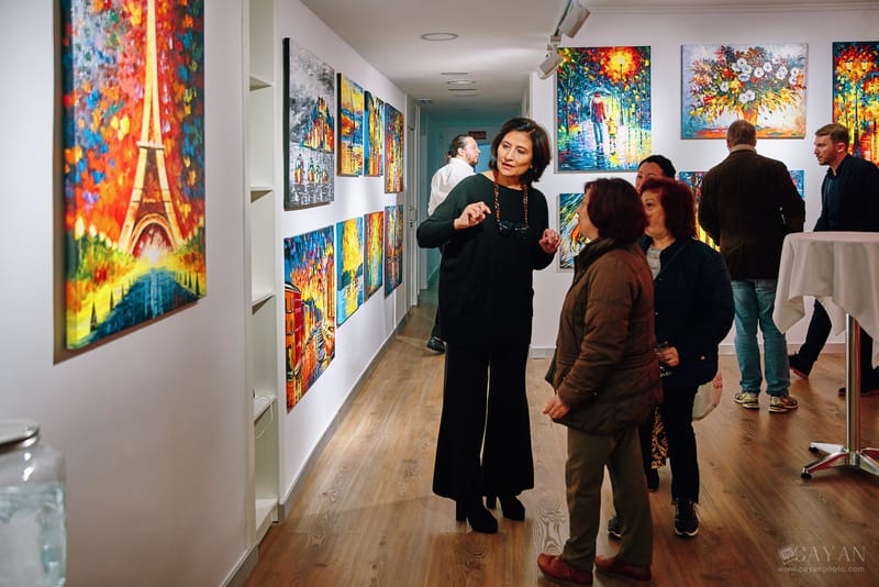 Material de inauguración y publicidad de la Galería de Arte Leonid Afremov