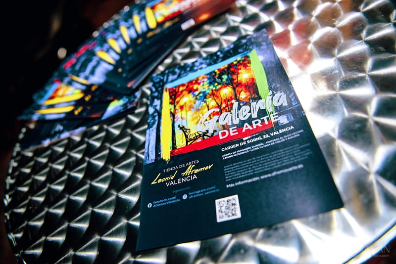 Material de inauguración y publicidad de la Galería de Arte Leonid Afremov