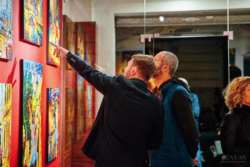 Material de inauguración y publicidad de la Galería de Arte Leonid Afremov